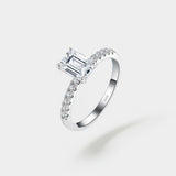 Emerald Cut Ring - Moissanite - Luxsy Jewels