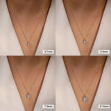 Gold Emerald Cut Neklace - Moissanite - Luxsy Jewels