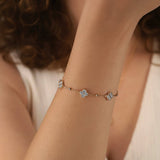 Gold Four Leaf Clover Bracelet - Moissanite - Luxsy Jewels