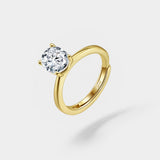 Gold Halo Ring - Moissanite - Luxsy Jewels