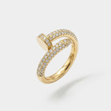 Gold Iced Ring - 925 Silver - Luxsy Jewels