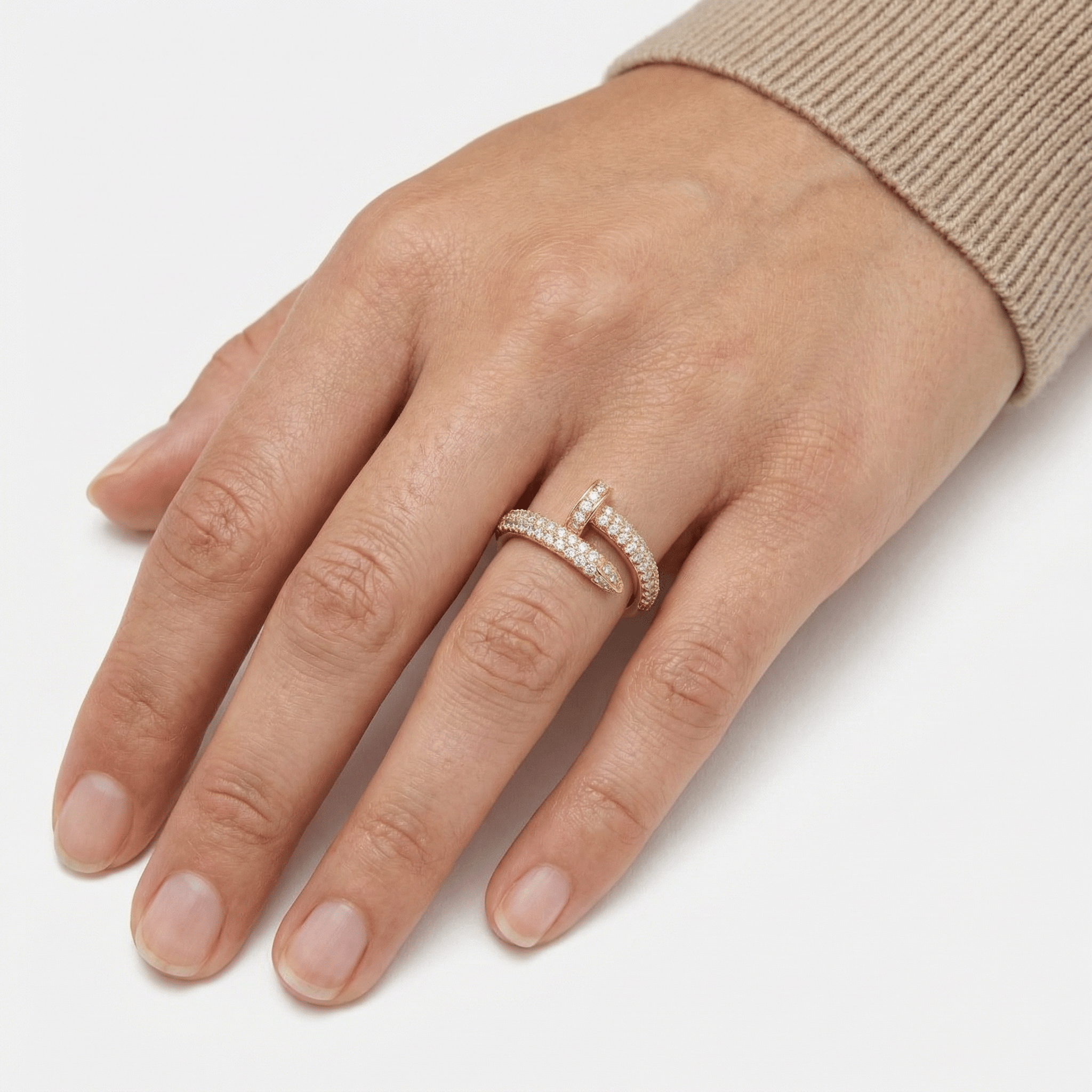 Gold Iced Ring - 925 Silver – Luxsy Jewels