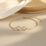 Gold Infinity Bracelet - Moissanite - Luxsy Jewels