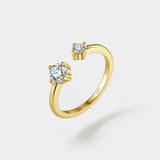 Gold Serene Ring - Moissanite - Luxsy Jewels