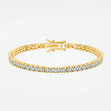 Gold Tennis Bracelet - Moissanite - Luxsy Jewels