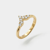 Gold Wishbone Ring - 925 Silver - Luxsy Jewels