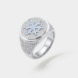 Iced Snowflake Ring - White Gold - Luxsy Jewels