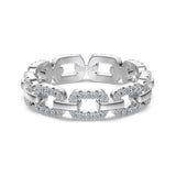 Interlock Eternity Ring - Moissanite - Luxsy Jewels