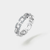 Interlock Eternity Ring - Moissanite - Luxsy Jewels