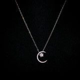 Luxsy Crescent Necklace - 925 Silver - Luxsy Jewels