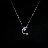 Luxsy Crescent Necklace - 925 Silver - Luxsy Jewels