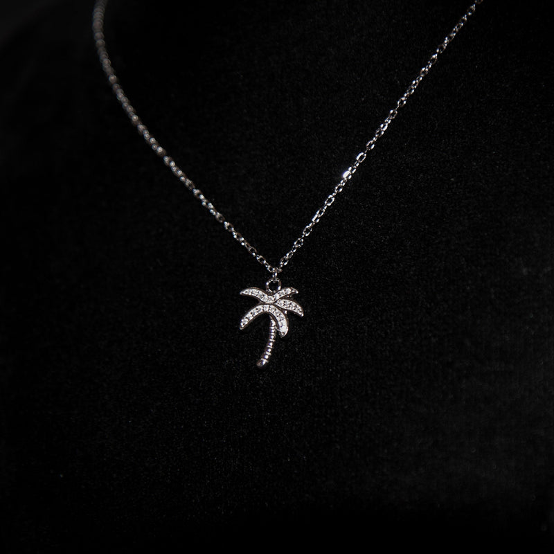 Palm Tree Necklace - 925 Silver - Luxsy Jewels