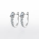 Pear Cut Huggies - Moissanite - Luxsy Jewels