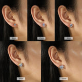 Silver Eternal Heart Earrings - Moissanite - Luxsy Jewels