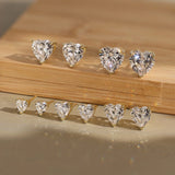 Silver Eternal Heart Earrings - Moissanite - Luxsy Jewels