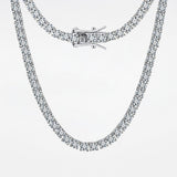 Silver Tennis Chain - Moissanite - Luxsy Jewels