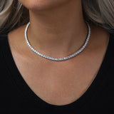 Silver Tennis Chain - Moissanite - Luxsy Jewels