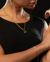Square Malachite Necklace - Luxsy Jewels