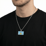 St Lucia Flag Pendant - Luxsy Jewels