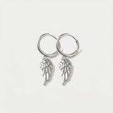 Wing Hoop Earring - Silver - Luxsy Jewels
