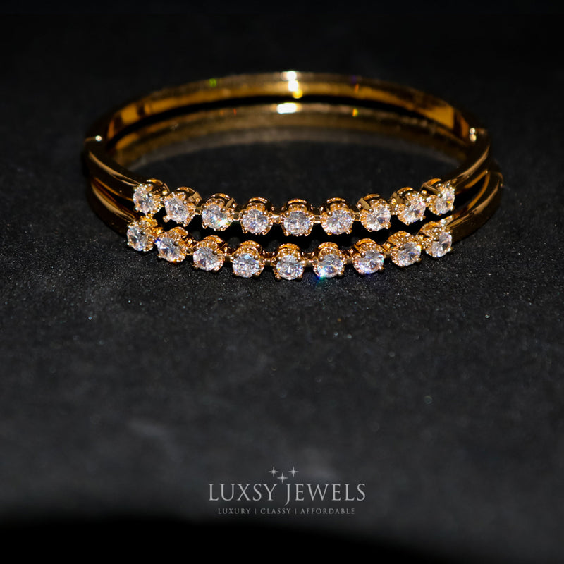 2 Round Cut Lux Bangles - Luxsy Jewels