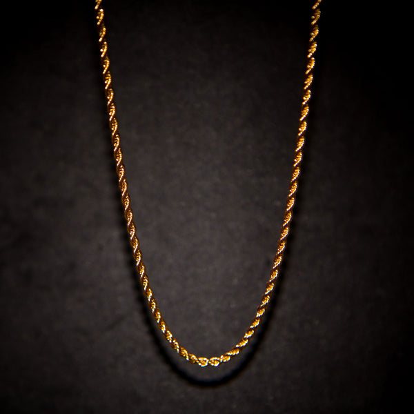 3mm Rope Chain - Gold - Luxsy Jewels