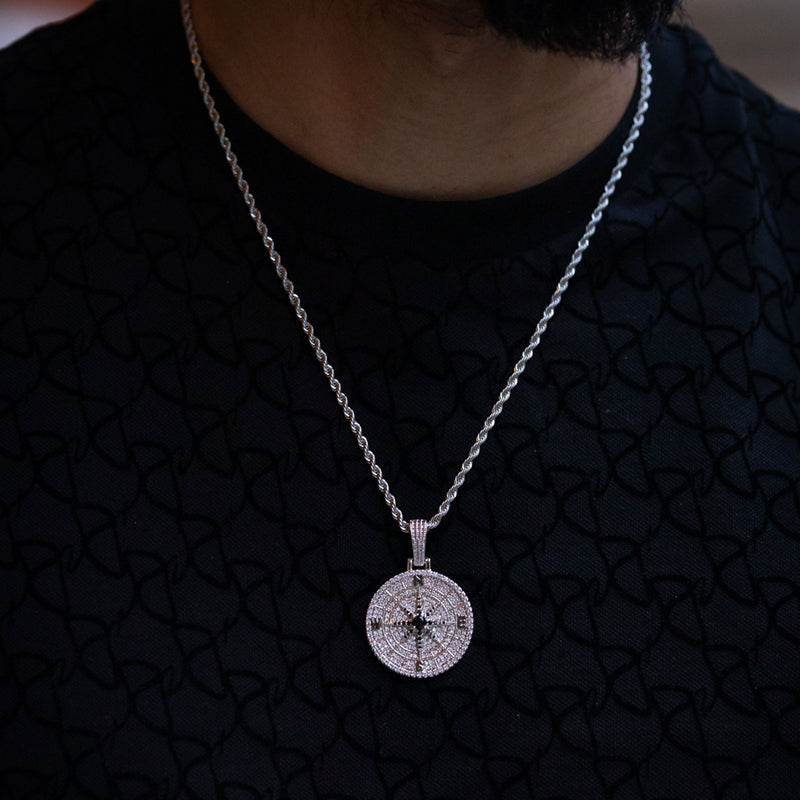 Luxsy Compass Chain - White Gold - Luxsy Jewels