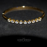 Round Cut Lux Bangle - Luxsy Jewels