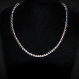 Luxsy 3mm Tennis Chain - White Gold - Luxsy Jewels