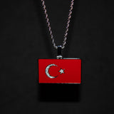 Turkey Flag Pendant - Luxsy Jewels