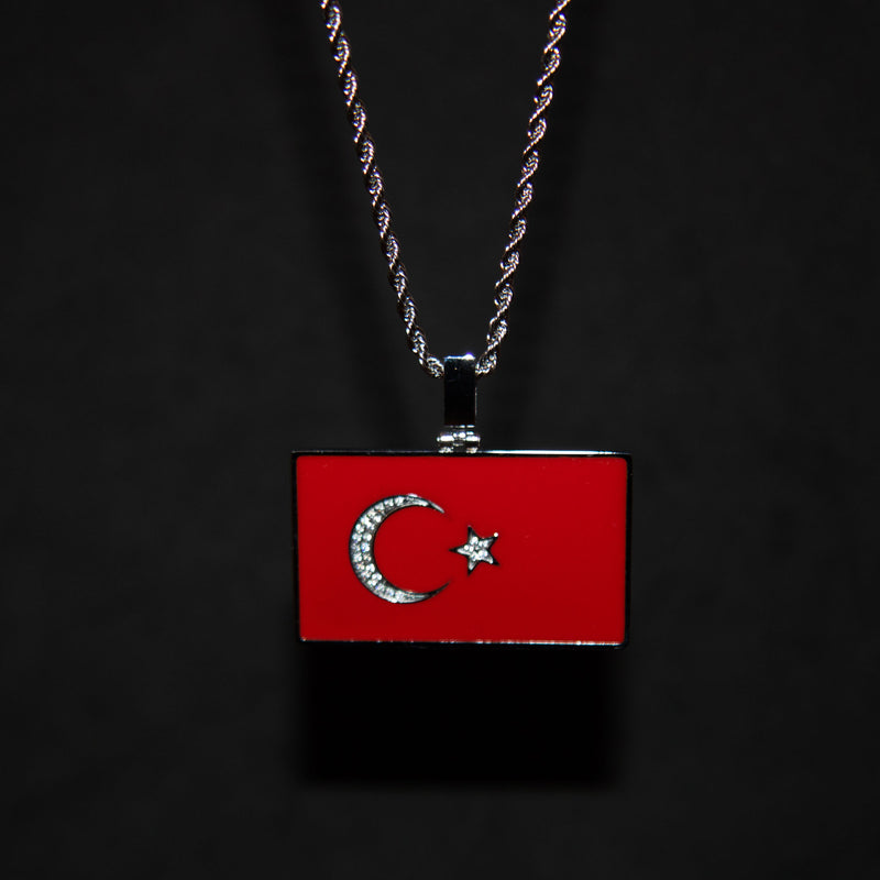 Turkey Flag Pendant - Luxsy Jewels