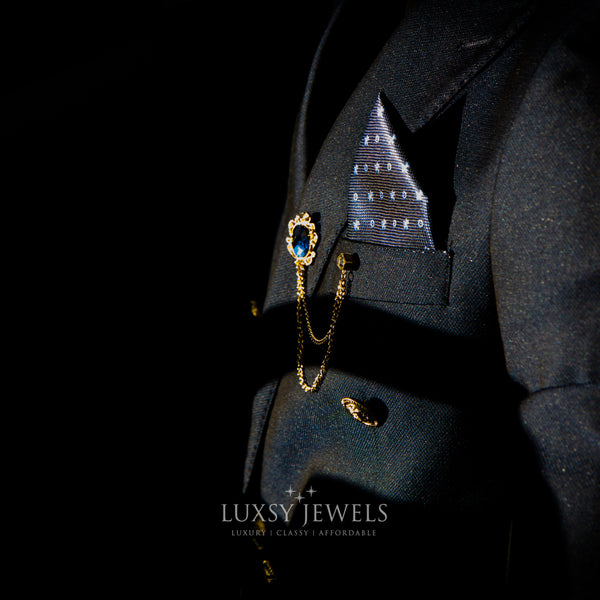 Luxsy Blue Riyadh Brooch - Luxsy Jewels