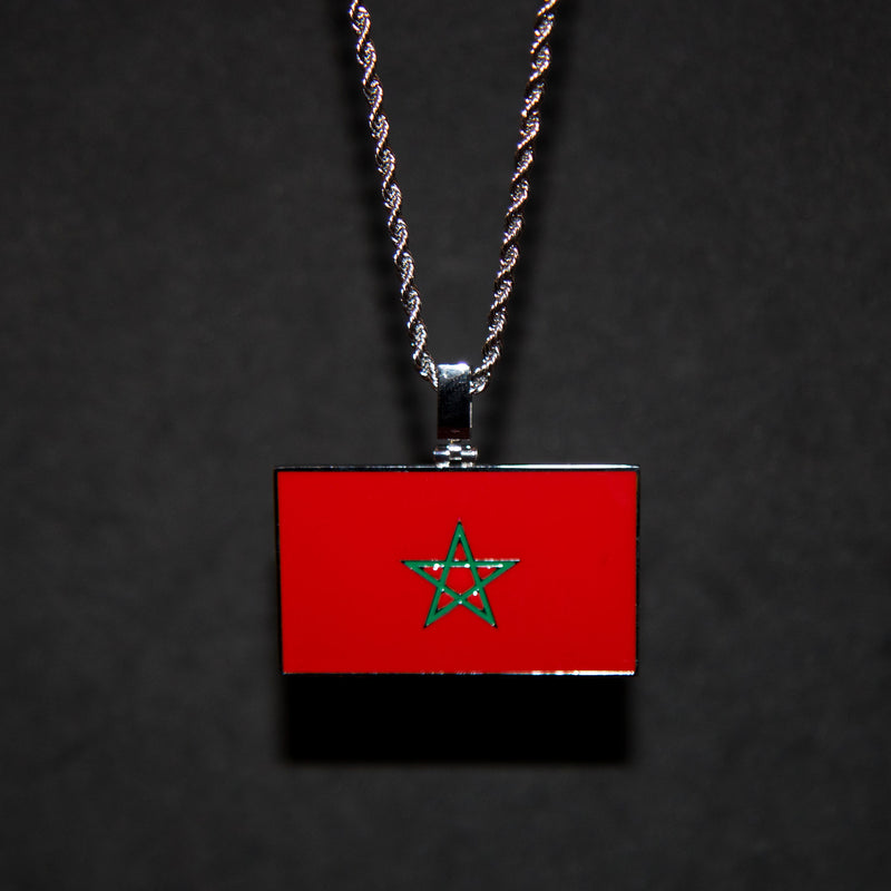 Morocco Flag Pendant - Luxsy Jewels