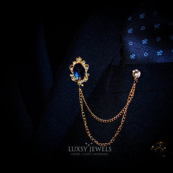 Luxsy Blue Riyadh Brooch - Luxsy Jewels