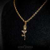 Rose Necklace - Gold - Luxsy Jewels
