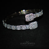 Luxsy Baguette Bangle - 18K White Gold - Luxsy Jewels