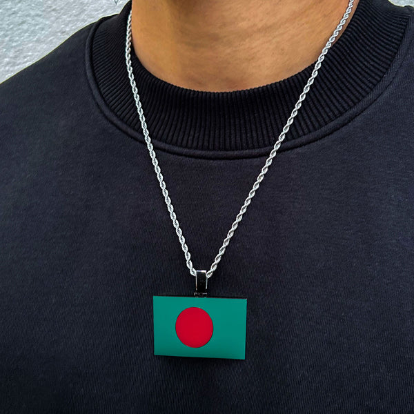 Bangladesh Flag Pendant - Luxsy Jewels