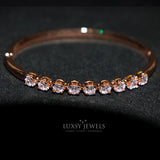 Round Cut Lux Bangle - Luxsy Jewels