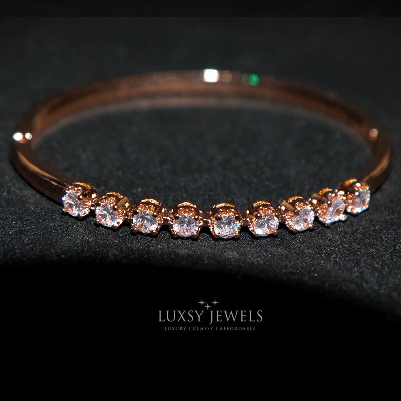 Round Cut Lux Bangle - Luxsy Jewels