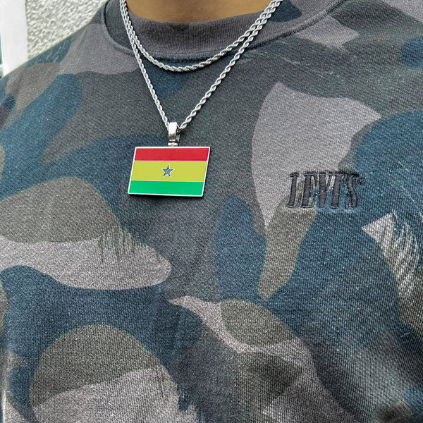 Ghana Flag Pendant - Luxsy Jewels
