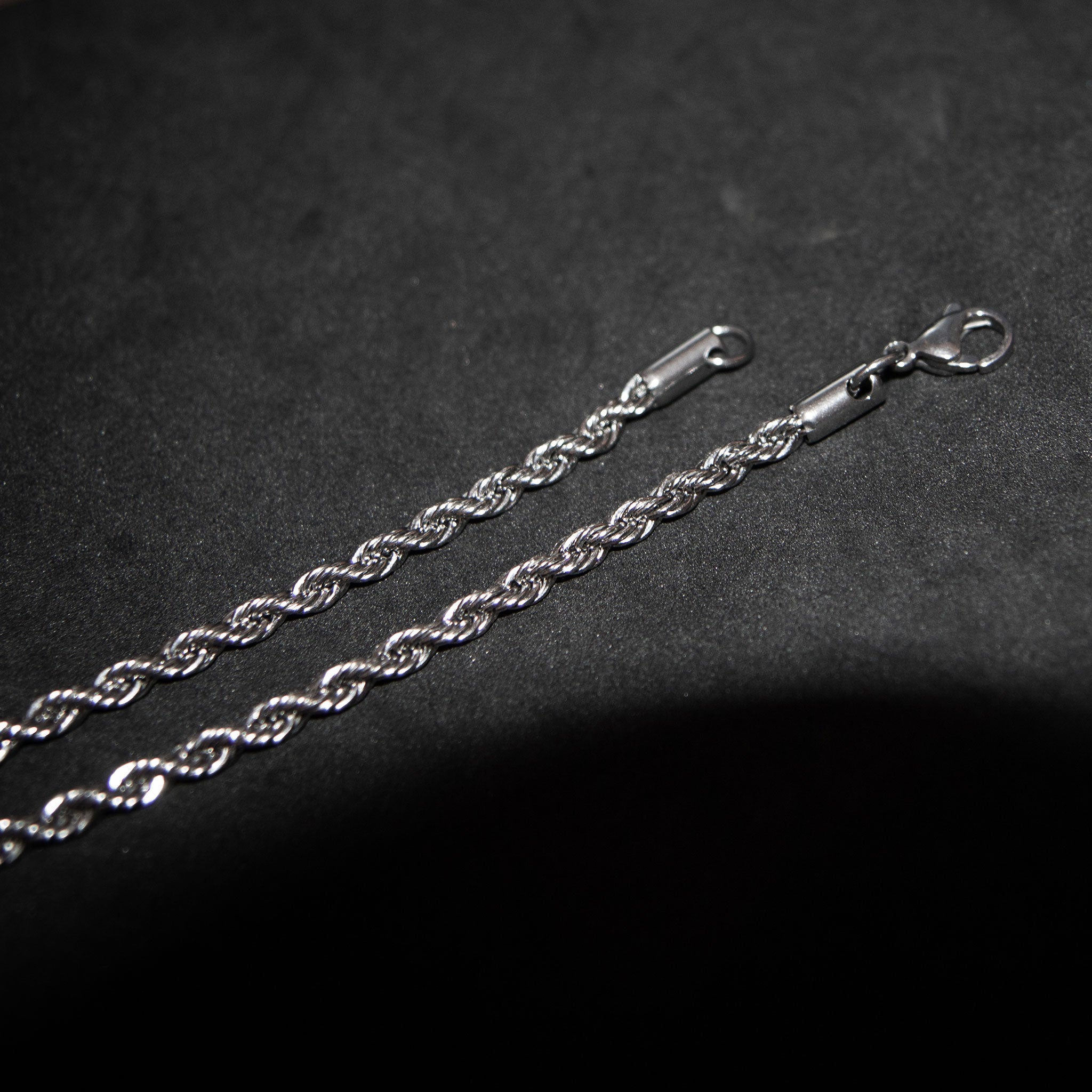 4 Millimeters Rope Chain 4mm Rope Chain - Silver – Luxsy Jewels