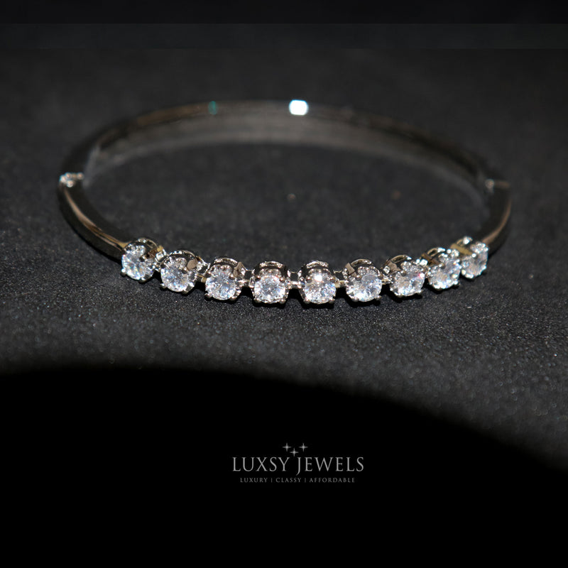 Round Cut Lux Bangle - Luxsy Jewels