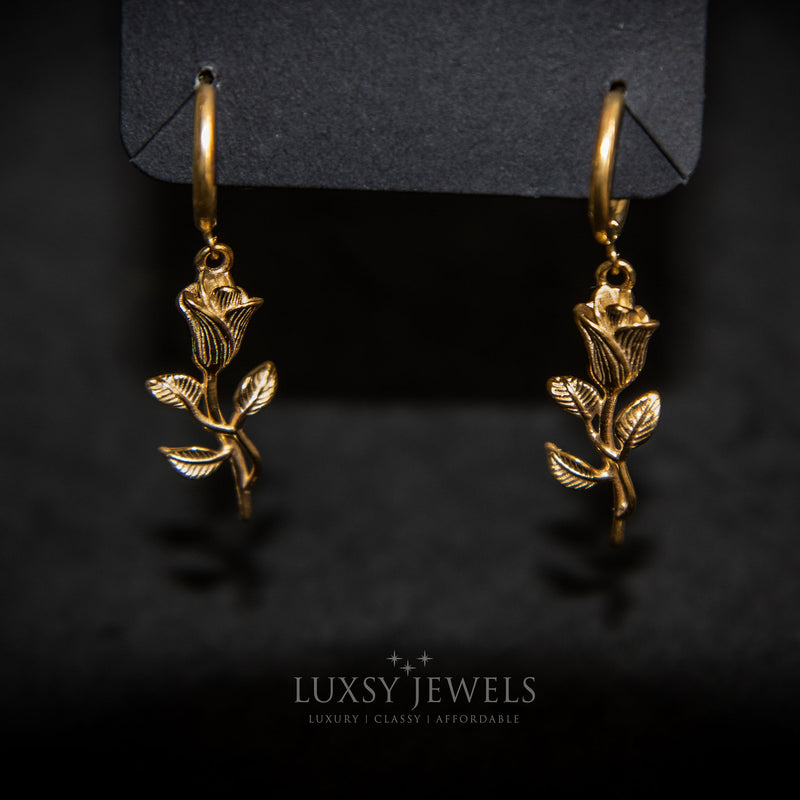 Rose Earring - Gold - Luxsy Jewels
