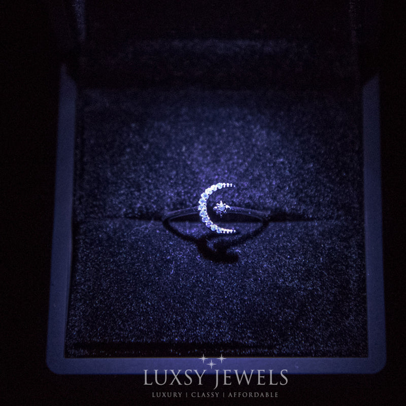 Luxsy Crescent Ring - 925 Silver - Luxsy Jewels