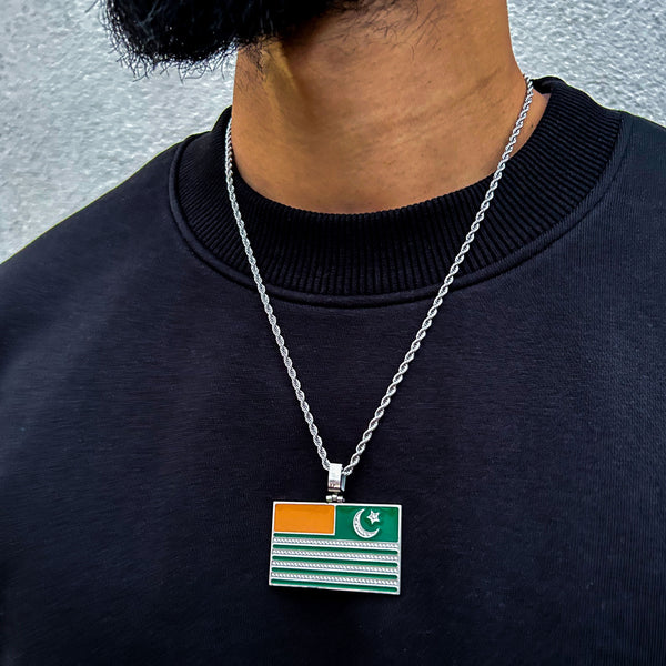 Kashmir Flag Pendant - Luxsy Jewels