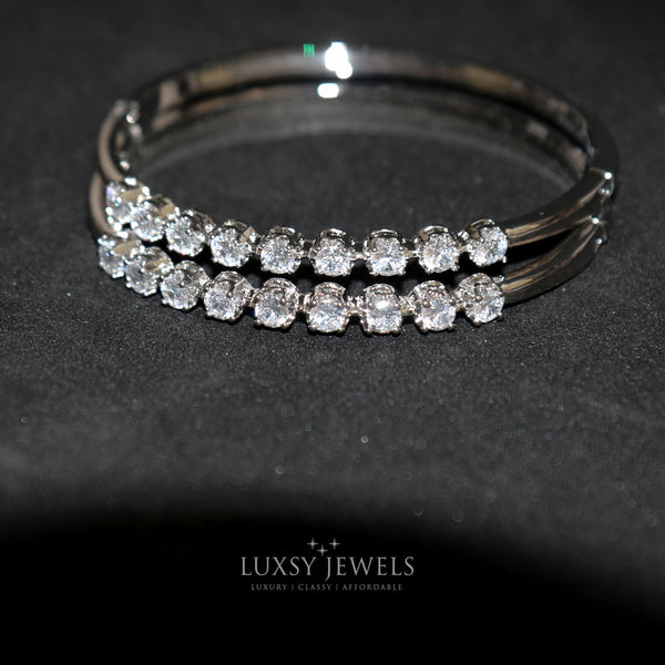 2 Round Cut Lux Bangles - Luxsy Jewels