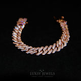 12mm Prong Cuban Bracelet - Rose Gold - Luxsy Jewels