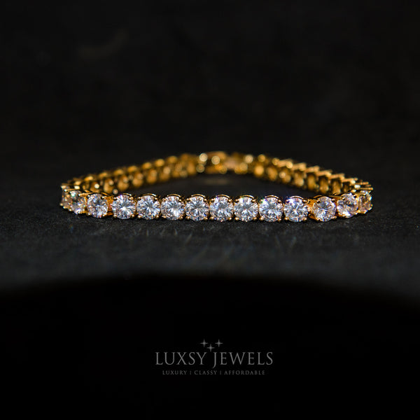 5mm Thira Tennis Bracelet - Gold - Luxsy Jewels