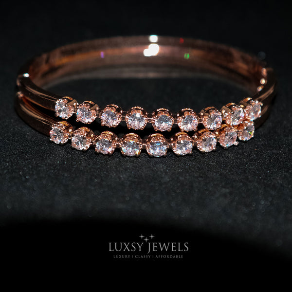 2 Round Cut Lux Bangles - Luxsy Jewels