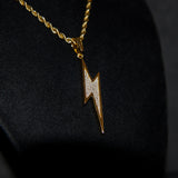 Lightning Bolt Pendant - 18K Gold - Luxsy Jewels